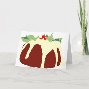 Weihnachtspudding Feiertagskarte