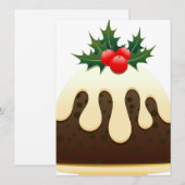 Weihnachtspudding Feiertagskarte (Vorne/Hinten)