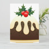 Weihnachtspudding Feiertagskarte (Stehend Vorderseite)