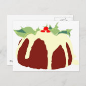 Weihnachtspudding Feiertagspostkarte (Vorne/Hinten)