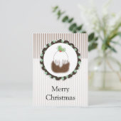 Weihnachtspudding Feiertagspostkarte (Stehend Vorderseite)