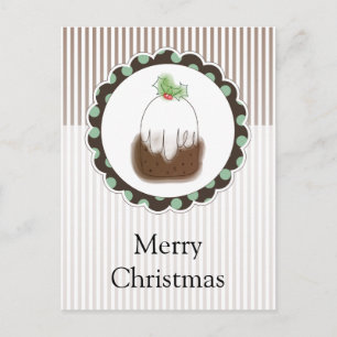 Weihnachtspudding Feiertagspostkarte