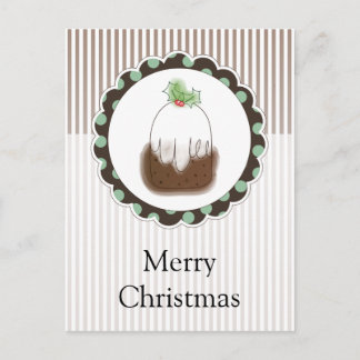 Weihnachtspudding Feiertagspostkarte