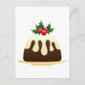 Weihnachtspudding Feiertagspostkarte (Vorderseite)