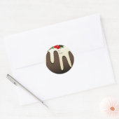 Weihnachtspudding-Geschenkanhänger Runder Aufkleber (Umschlag)