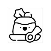 Weihnachtspudding Gummistempel (Prägung)