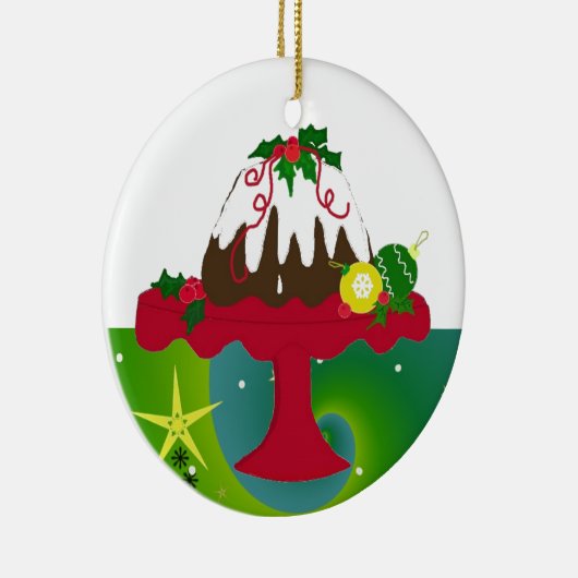 Weihnachtspudding Keramikornament (Rechts)
