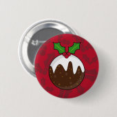 Weihnachtspudding-Knopf-Abzeichen Button (Vorne & Hinten)