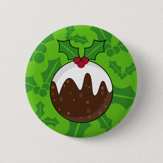 Weihnachtspudding-Knopf-Abzeichen Button