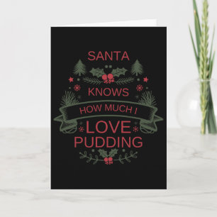Weihnachtspudding-Liebhaber-Shirt für Comfort Food Karte