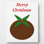 Weihnachtspudding Maßgeschneiderte Plaque Fotoplatte (Vorderseite)