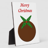 Weihnachtspudding Maßgeschneiderte Plaque Fotoplatte (Seite)