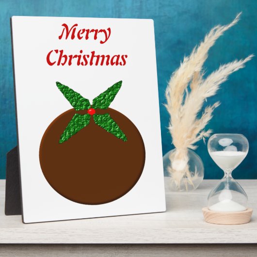 Weihnachtspudding Maßgeschneiderte Plaque Fotoplatte (Seite)