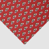 Weihnachtspudding mit Holly Pixel Art Muster Seidenpapier (Ausschnitt)