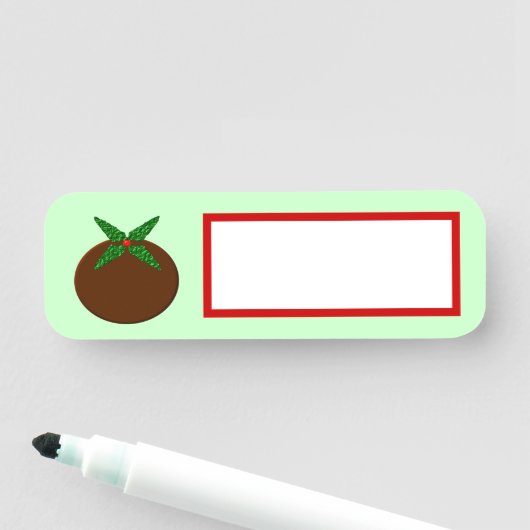 Weihnachtspudding Namensschild (Beispiel)