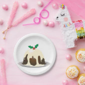 Weihnachtspudding-Papier-Teller Pappteller (Party)