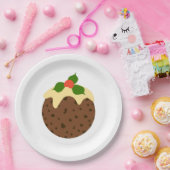 Weihnachtspudding Pappteller (Party)