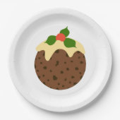 Weihnachtspudding Pappteller (Vorderseite)
