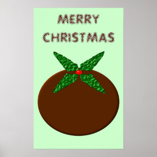 Weihnachtspudding-Plakat Poster