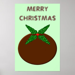 Weihnachtspudding-Plakat Poster