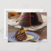 Weihnachtspudding Postkarte (Vorne/Hinten)
