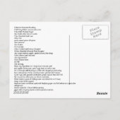 Weihnachtspudding Postkarte (Rückseite)