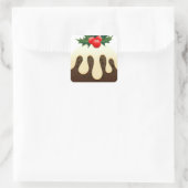 Weihnachtspudding Quadratischer Aufkleber (Tasche)