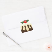Weihnachtspudding Quadratischer Aufkleber (Umschlag)