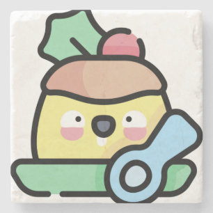 Weihnachtspudding Steinuntersetzer