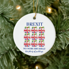 Weihnachtspudding | Union Jack | BREXIT Keramik Ornament