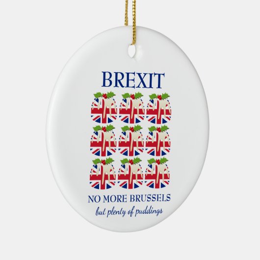 Weihnachtspudding | Union Jack | BREXIT Keramik Ornament (Rechts)