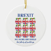 Weihnachtspudding | Union Jack | BREXIT Keramik Ornament (Vorne)