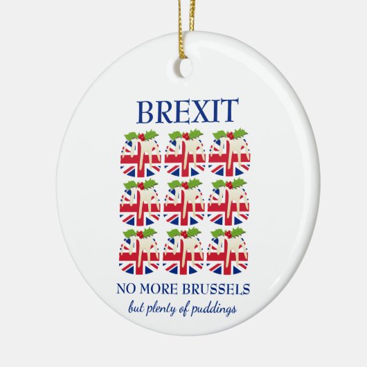 Weihnachtspudding | Union Jack | BREXIT Keramik Ornament (Links)