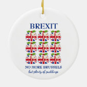 Weihnachtspudding | Union Jack | BREXIT Keramik Ornament (Hinten)