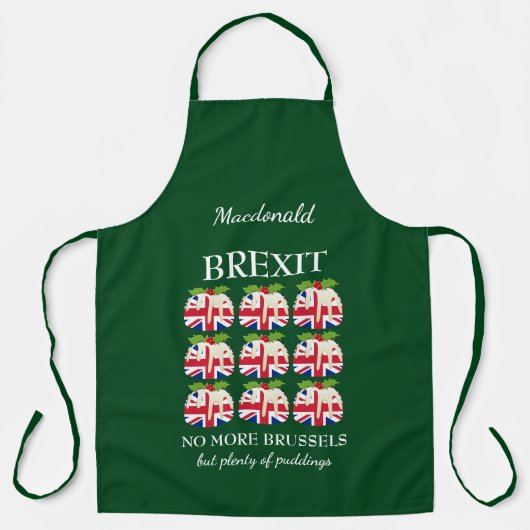 Weihnachtspudding | Union Jack | BREXIT Schürze (Vorderseite)