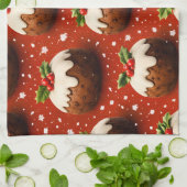 Weihnachtspudding-Urlaub Geschirrtuch (Gefaltet)