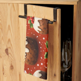 Weihnachtspudding-Urlaub Geschirrtuch