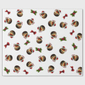 Weihnachtspudding Wrapping Paper Geschenkpapier (Flach)