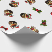 Weihnachtspudding Wrapping Paper Geschenkpapier (Ecke)