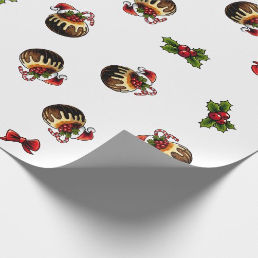 Weihnachtspudding Wrapping Paper Geschenkpapier (Ecke)