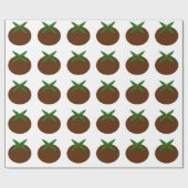 Weihnachtspudding Wrapping Paper Geschenkpapier (Flach)