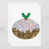Weihnachtspuddings Feiertagskarte (Vorne/Hinten)