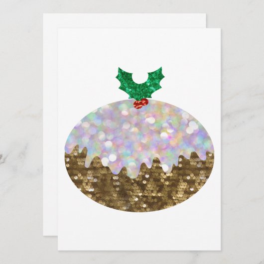 Weihnachtspuddings Feiertagskarte (Vorne/Hinten)