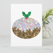 Weihnachtspuddings Feiertagskarte (Stehend Vorderseite)
