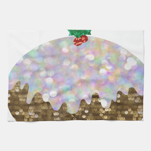 Weihnachtspuddings Geschirrtuch (Horizontal)