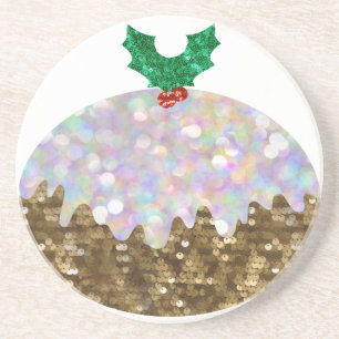 Weihnachtspuddings Sandstein Untersetzer