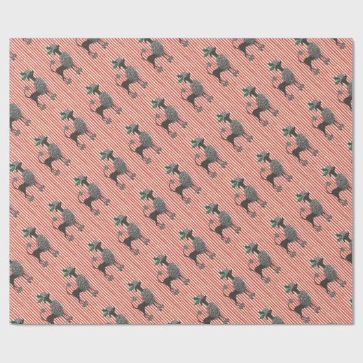 Weihnachtspudel Geschenkpapier (Flach)