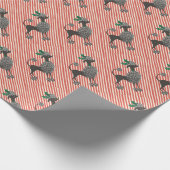 Weihnachtspudel Geschenkpapier (Ecke)