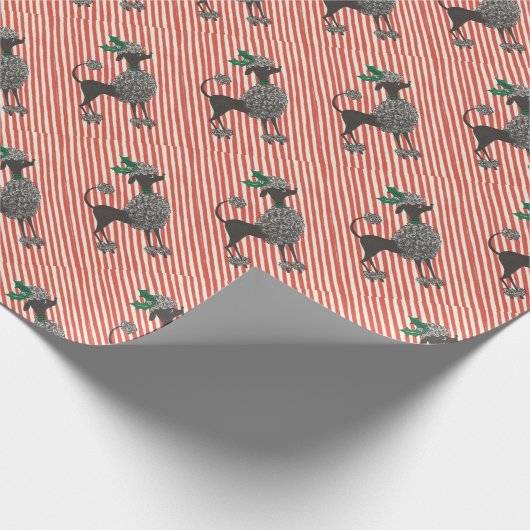 Weihnachtspudel Geschenkpapier (Ecke)