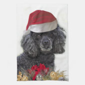 Weihnachtspudel-Geschirrtuch Geschirrtuch (Vertikal)